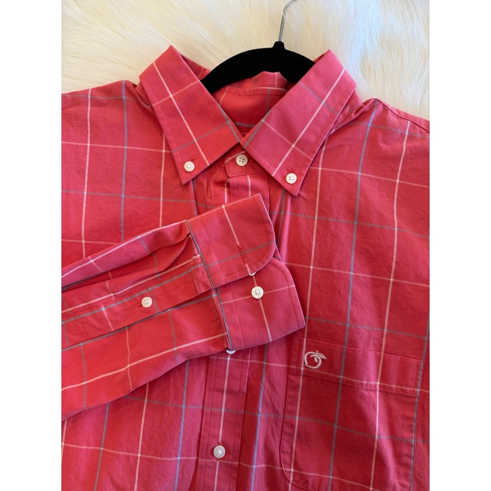 Peach State Pride red plaid‎ long sleeve XL EUC